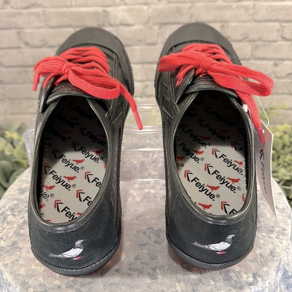 FEIYUE X STAPLE 1920 Black Leather Low Full Color Pigeon Sneakers Men’s 8🖤NWT - Picture 7 of 12